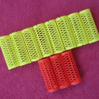 DDR Lockenwickler 11 St. Kunststoff 60er J. Friseur Zubehör Vintage Haarwickler