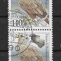 003) BRD/Bund 1991 Vögel Mi. Nr. 1542 senkr. Paar gestempelt