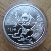 China 10 Yuan Panda Münze 1991 / 1Unze Silber selten