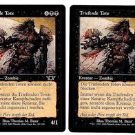 2x "Triefende Tote", Common aus "Legionen", Erhaltung siehe Text