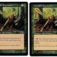2x "Hartholz-Beschwörer", Common aus "Legionen", ungespielt