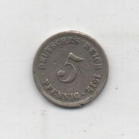 Münze Deutsches Reich 5 Pfennig 1912