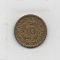 Münze Deutsches Reich 10 Reichspfennig 1924