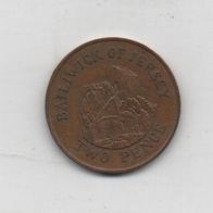 Münze Bailiwick of Jersey 2 Pence 1990
