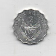 Münze Ruanda 2 Francs 1970