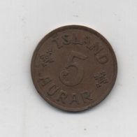 Münze Island 5 Aurar 1942