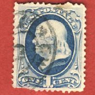 USA 1870 Benjamin Franklin Mi.36 II ohne Geheimzeichen gest. lesen