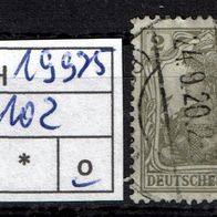 Los H19975: Deutsches Reich Mi. 102, gest