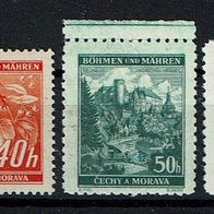 Los H20334: Böhmen & Mähren Mi. 38/41 * *
