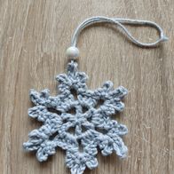 Geschenkanhänger " Schneeflocke " 3er Set 100% Baumwolle