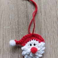 Geschenkanhänger " Weinachtsmannkopf" 100% Baumwolle