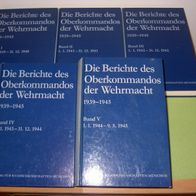 Die Berichte des Oberkommandos der Wehrmacht 1939-1945; 5 Bände, komplett