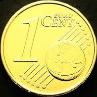 1 Cent Münze Deutschland vergoldet Glücksmünze 2002 F