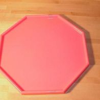 Pinkfarbenes sechseckiges Kunststofftablett