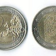 Frankreich 2 Euro Gedenkmünze 2008 - Presidence Francaise Union Europeenne - VZ-ST