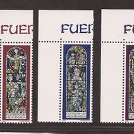 Liechtenstein Weihnachten 1978 Mi Nr. 720-722 Eckr. li. oben* * (296)