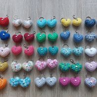 Schlüsselanhänger "gefüllte Herzen" 100% Baumwolle