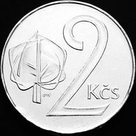 2 Kronen Tschechoslowakei CSSR 1991 UNC