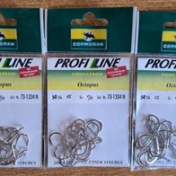 Neu 45 Cormoran Profiline Octopus Silber 1/0 Norwegen Haken Dorschhaken Öhrhaken