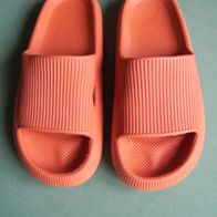 Herren Badelatschen Saunaschuhe Sandalen Schlappe Mandarin Braun Gr. 44-45 28cm Weich