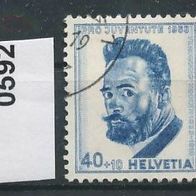 Schweiz Mi. Nr. 592 "Pro Juventute" 1953 Postwert 40 + 10 C - Selbstbildnis o <