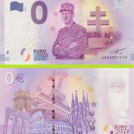 0 Euro Schein Memorial Charles de Gaulle UEAZ 2018-2 selten Nr 7544