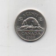 Münze Canada 5 Cent 1980