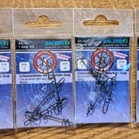 Neu! 20 Balzer Line Connector Größe: M Farbe: Schwarz Wirbel Schnur Verbinder