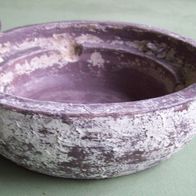 Schöne Schale f. Zimmer Brunnen oder Dekoration Weiß Patiniert auf Grau Ø23cm