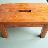 Alter Schemel Tritthocker Kiefer Fußbank Hocker Holz Shabby Retro Vintage