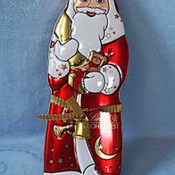 Lindt Weihnachtsmann + Glöckchen Metalldose geprägt ca 18 x 7 x 2,5 cm leer Neuwertig