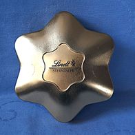 Lindt Stern geprägt Metalldose ca. 12 x 12 x 2 cm leer Neuwertig