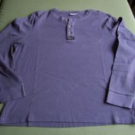 John Baner Jeanswear Langarm Shirt Blau Knopfleiste Gr. 48/50 Sweatshirt