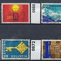 Schweiz Mi. Nr. 858 + 859 + 860 + 861 + 870 + 871 + 872 + 873 o <