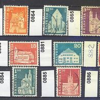 Schweiz Mi. Nr. 862 + 863 + 864 + 865 + 878+ 879+ 880+ 881+ 882+ 883 + 884+ 885 + o <