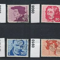 Schweiz Mi. Nr. 906 + 908 + 909 + 910 Porträtmarken o <