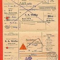 Nachnahme Zahlkarte gelaufen Berlin 27.7.1957 + Stempel Hasslinghausen/ Gevelsberg