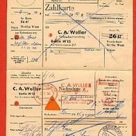 Nachnahme Zahlkarte gelaufen Berlin 29.9.1956 + Stempel Oberachern