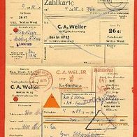 Nachnahme Zahlkarte gelaufen Berlin 3.11.1955