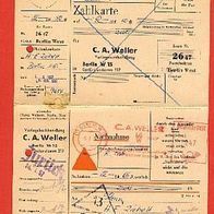 Nachnahme Zahlkarte gelaufen Berlin 5.2.1957