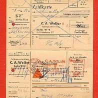 Nachnahme Zahlkarte gelaufen Berlin 9.4.1956 + Stempel Remscheidt - Vieringhausen