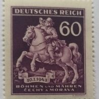 1943, Protectorate of Bohemia and Moravia, Stamp Riding postman, Mi DE BM-113, MNH