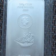 250g Silberbarren Cook Islands Bounty 2015 mit Zertifikat