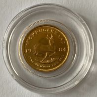 Goldmünze 1/10oz "Krügerrand" 1984 Südafrika