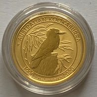 Goldmünze Kookaburra 1/10 Unze Jubiläumsausgabe 30 Jahre