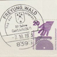 SST Freyung , Wald 1978, GebPzAufkl. Btl.8 , 20 Jahre , auf Briefstück
