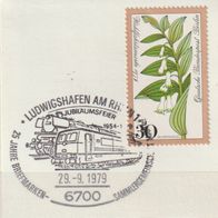 SST Ludwigshafen am Rhein, 1979, 25 Jahre Sammlergemeinschaft , auf Briefstück
