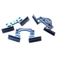 3x Schneepflug, Anbauteil, Hersteller unbekannt, Spur G, 1:22,5