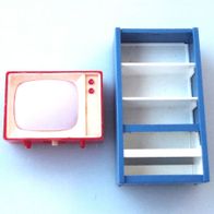 Fernseher, Regal, Hersteller unbekannt, passend für Spur G, 1:22,5