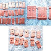 24 Paar Fensterläden braun, Pola, passend für Spur G, 1:22,5